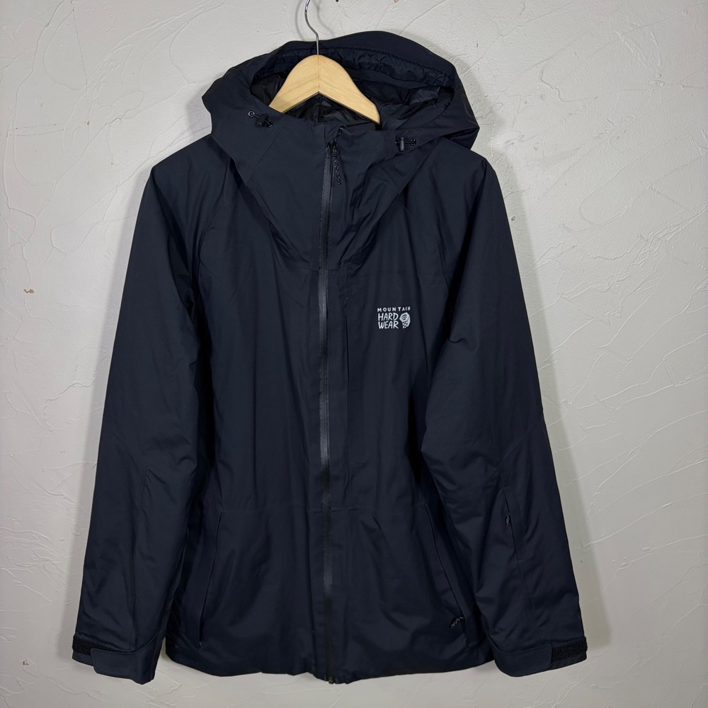 Mountain Hardwear Insulated Ski Jacket Mens Large Black Hooded Gorpcore Winter